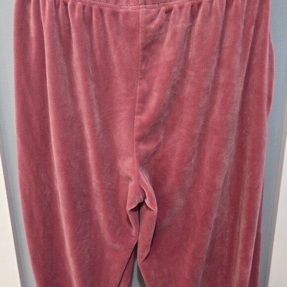 Better Together Pink Velour Wide Leg Pants Size Small - Picture 7 of 8